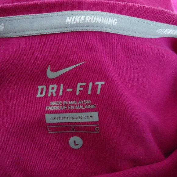 Nike Dri Fit Running Shirt L ADIOS SUCKERS - Picture 7 of 7